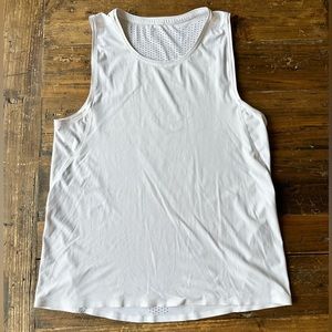 Lululemon White Breathable In The Back Tank Top